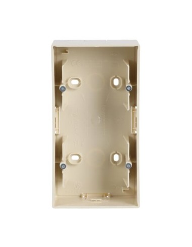 1702-82^ADAPTER NADTYNKOWY 2-KROTNY OBUDOWA DO MECHANIZMÓW I POKRYW Z RAMKAMI. -FUTURE-KOŚĆ SŁONIOWA