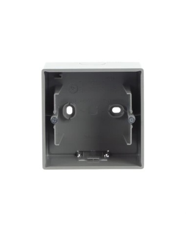 1701-83^ADAPTER NADTYNKOWY 1-KROTNY OBUDOWA DO MECHANIZMÓW I POKRYW Z RAMKAMI. -FUTURE-ALUMINIOWO SREBRNY