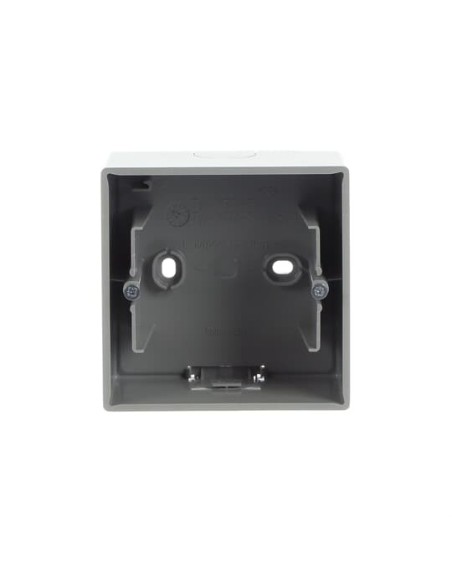 1701-83^ADAPTER NADTYNKOWY 1-KROTNY OBUDOWA DO MECHANIZMÓW I POKRYW Z RAMKAMI. -FUTURE-ALUMINIOWO SREBRNY