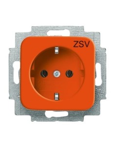 20 EUC-14-212-102^GNIAZDO SCHUKO Z NADRUKIEM Z SZYBKOZŁĄCZAMI. Z UZIEMIENIEM  2P+E. -BUSCH-DURO-KOŚĆ SŁONIOWA