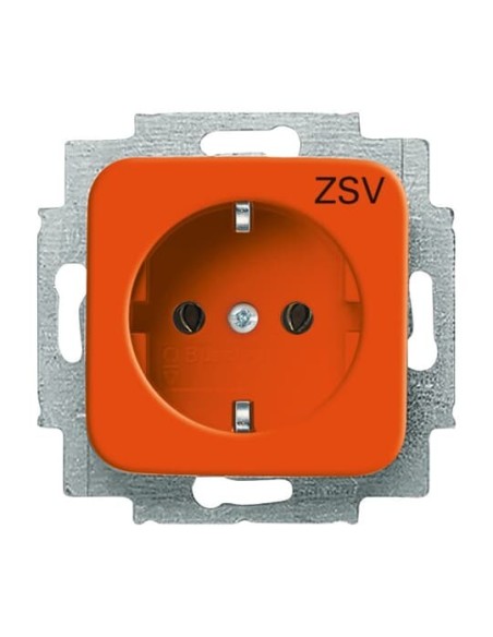 20 EUC-14-212-102^GNIAZDO SCHUKO Z NADRUKIEM Z SZYBKOZŁĄCZAMI. Z UZIEMIENIEM  2P+E. -BUSCH-DURO-KOŚĆ SŁONIOWA