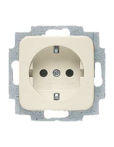 20 EUC-212-500^GNIAZDO SCHUKO Z SZYBKOZŁĄCZAMI. Z UZIEMIENIEM  2P+E. -BUSCH-DUROREFLEX-KOŚĆ SŁONIOWA