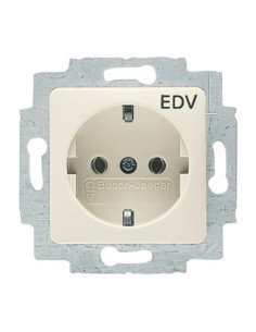 20 EUCQ DV-212^GNIAZDO SCHUKO Z NADRUKIEM EDV Z POKRYWĄ 50 X 50 MM. -BUSCH-DURO-KOŚĆ SŁONIOWA