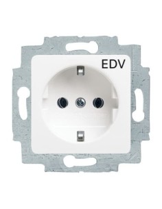 20 EUCQ DV-214^GNIAZDO SCHUKO Z NADRUKIEM EDV Z POKRYWĄ 50 X 50 MM. -REFLEX-BIAŁY ALPEJSKI