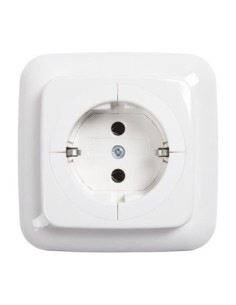 20 EUA-214^GNIAZDO BUSCH-OBJEKTSTECKDOSE Z PRZYKRĘCANYM PIERŚCIENIEM NOŚNYM. POKRYWA KOMPLETNA. Z SZYBKOZŁĄCZAMI. Z UZIEMIENIEM