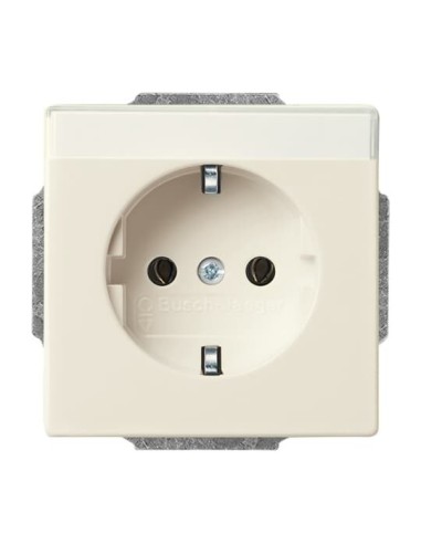 20 EUN-82^GNIAZDO SCHUKO Z POLEM OPISOWYM Z UZIEMIENIEM 2P+E. -CARATSOLOFUTURE-KOŚĆ SŁONIOWA