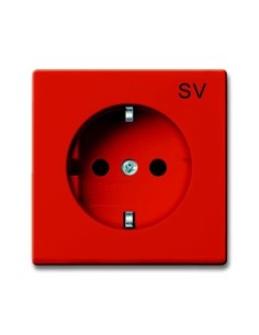 20 EUC-14-92-507^GNIAZDO SCHUKO Z NADRUKIEM Z SZYBKOZŁĄCZAMI. Z UZIEMIENIEM  2P+E. -BASIC55-POMARAŃCZOWY RAL 2004