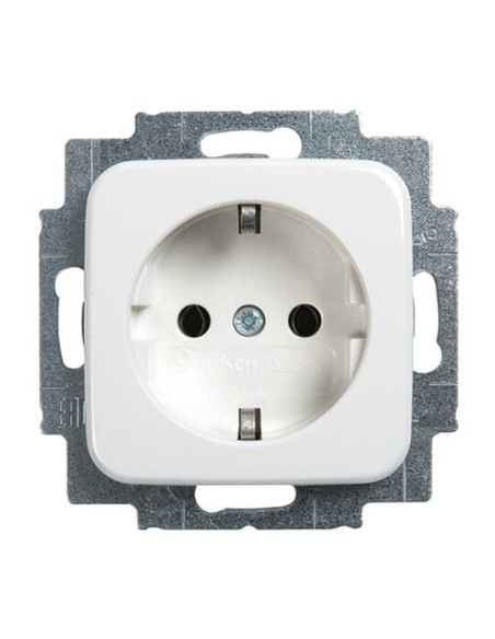 20 EUC-214-500^GNIAZDO SCHUKO Z SZYBKOZŁĄCZAMI. Z UZIEMIENIEM  2P+E. -REFLEX-BIAŁY ALPEJSKI