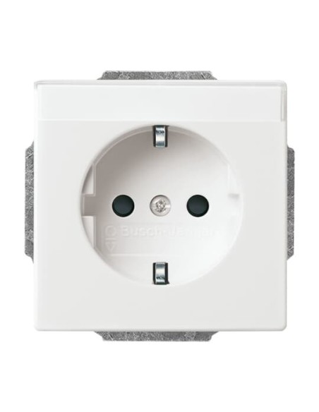 20 EUN-84-500^GNIAZDO SCHUKO Z POLEM OPISOWYM Z UZIEMIENIEM 2P+E. -CARATSOLOAXCENTFUTURE-BIAŁY STUDYJNY