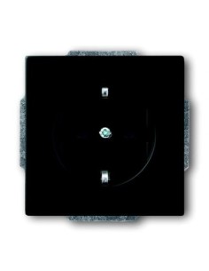 20 EUC-885-500^GNIAZDO SCHUKO Z SZYBKOZŁĄCZAMI. Z UZIEMIENIEM  2P+E. -FUTURE-CZARNY MATOWY