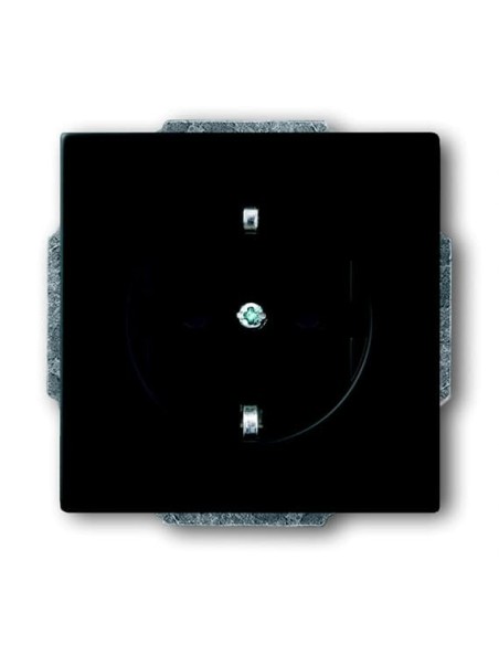 20 EUC-885-500^GNIAZDO SCHUKO Z SZYBKOZŁĄCZAMI. Z UZIEMIENIEM  2P+E. -FUTURE-CZARNY MATOWY