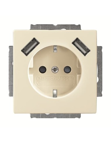 20 EUCB2USB-82-500^Gniazdo 230V z ładowarką 2x USB