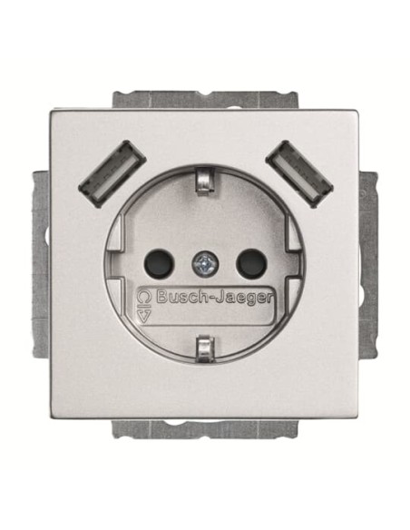 20 EUCB2USB-83-500^Gniazdo 230V z ładowarką 2x USB