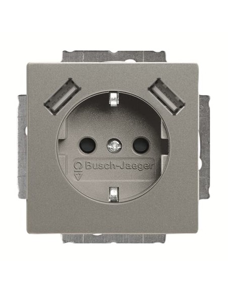 20 EUCB2USB-803-500^Gniazdo 230V z ładowarką 2x USB