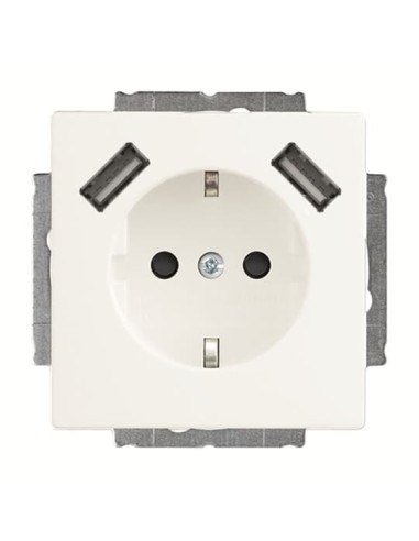 20 EUCB2USB-884-500^Gniazdo 230V z ładowarką 2x USB