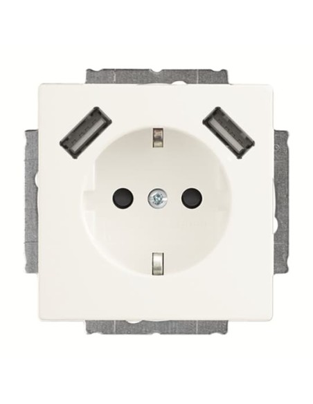 20 EUCB2USB-884-500^Gniazdo 230V z ładowarką 2x USB