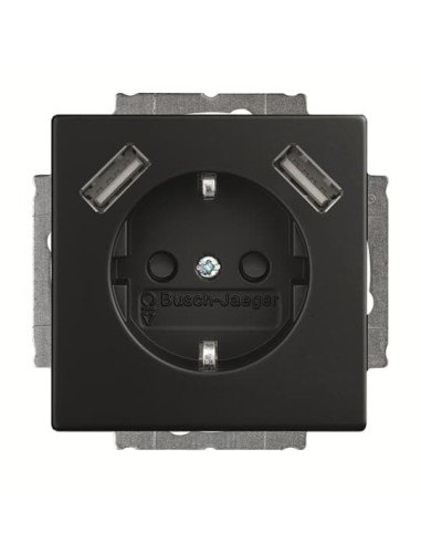 20 EUCB2USB-885-500^Gniazdo 230V z ładowarką 2x USB