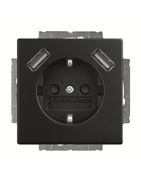 20 EUCB2USB-885-500^Gniazdo 230V z ładowarką 2x USB