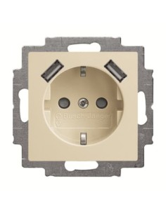 20 EUCB2USB-92-507^Gniazdo 230V z ładowarką 2x USB