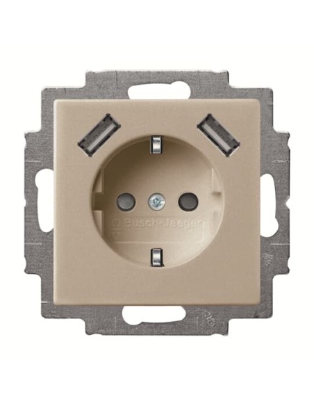 20 EUCB2USB-93-507^Gniazdo 230V z ładowarką 2x USB