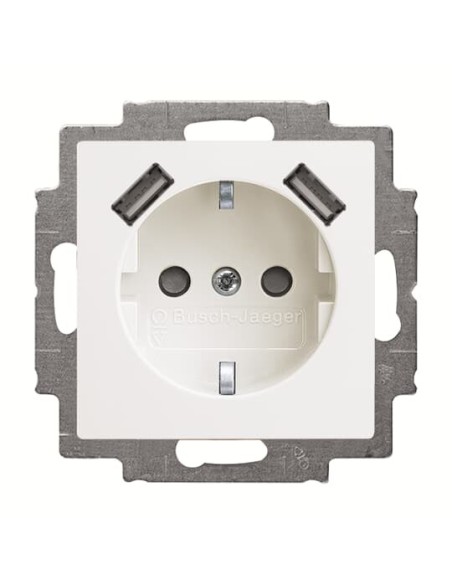 20 EUCB2USB-94-507^Gniazdo 230V z ładowarką 2x USB