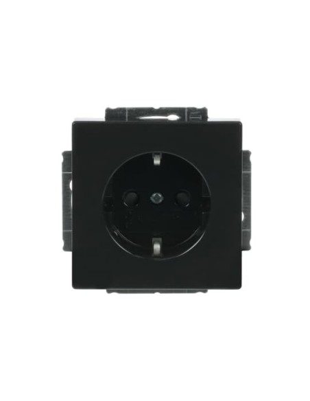 20 EUCKS-81^GNIAZDO SCHUKO Z PRZESŁONAMI Z SZYBKOZŁĄCZAMI. Z UZIEMIENIEM 2P+E. -CARAT-ANTRACYT