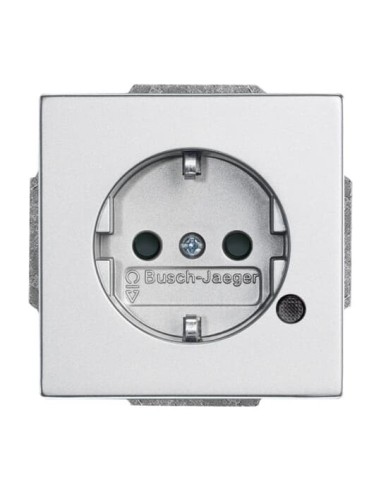 20 EUCBL-83^GNIAZDO SCHUKO OŚWIETLENIE KONTROLNE Z DIODAMI LED. -FUTURE-ALUMINIOWO SREBRNY