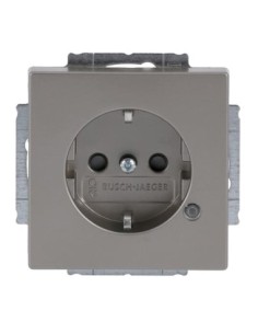 20 EUCBL-866^GNIAZDO SCHUKO OŚWIETLENIE KONTROLNE Z DIODAMI LED. -PURE-STAL SZLACHETNA