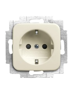 20 EUCBLI-212^GNIAZDO SCHUKO ŚWIATŁO NOCNE ORIENTACYJNE Z DOLNYM PODŚWIETLENIEM LED. -BUSCH-DURO-KOŚĆ SŁONIOWA