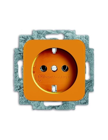20 EUCKS-14-212^GNIAZDO SCHUKO Z PRZESŁONAMI Z SZYBKOZŁĄCZAMI. Z UZIEMIENIEM 2P+E. -BUSCH-DURO-POMARAŃCZOWY RAL 2004