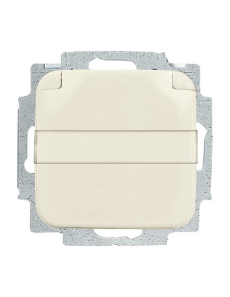 20 EUKNB-212^GNIAZDO SCHUKO Z KLAPKĄ Z POLEM OPISOWYM 51 X 10 MM Z SZYBKOZŁĄCZAMI 2P+E -BUSCH-DURO-KOŚĆ SŁONIOWA