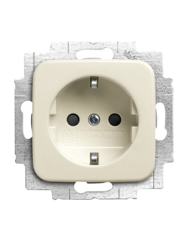 20 EURKS-212^GNIAZDO SCHUKO BEZ ZACISKÓW 2P+E -BUSCH-DURO-KOŚĆ SŁONIOWA