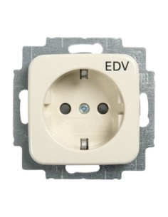 20 EUC DVKS-212^GNIAZDO SCHUKO Z NADRUKIEM „EDV” Z KLAPKĄ Z SZYBKOZŁĄCZAMI. Z UZIEMIENIEM  2P+E ZE ZWIĘKSZONĄ OCHRONĄ PRZED W