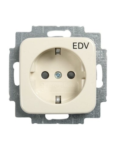 20 EUC DVKS-212^GNIAZDO SCHUKO Z NADRUKIEM „EDV” Z KLAPKĄ Z SZYBKOZŁĄCZAMI. Z UZIEMIENIEM  2P+E ZE ZWIĘKSZONĄ OCHRONĄ PRZED W