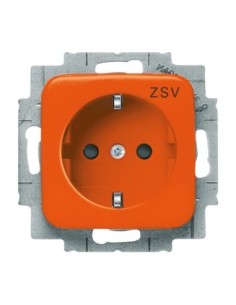 20 EUCKS-14-212-10^GNIAZDO SCHUKO Z PRZESŁONAMI Z SZYBKOZŁĄCZAMI. Z UZIEMIENIEM 2P+E. -BUSCH-DURO-POMARAŃCZOWY RAL 2004