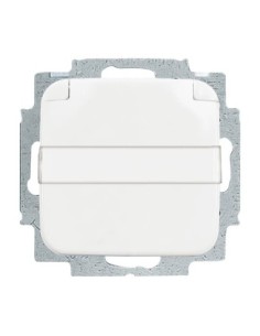 20 EUKNB-214^GNIAZDO SCHUKO Z KLAPKĄ Z POLEM OPISOWYM 51 X 10 MM Z SZYBKOZŁĄCZAMI 2P+E -REFLEX-BIAŁY ALPEJSKI