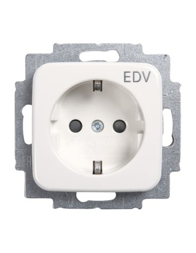 20 EUC DVKS-214^GNIAZDO SCHUKO Z NADRUKIEM „EDV” Z KLAPKĄ Z SZYBKOZŁĄCZAMI. Z UZIEMIENIEM  2P+E ZE ZWIĘKSZONĄ OCHRONĄ PRZED W