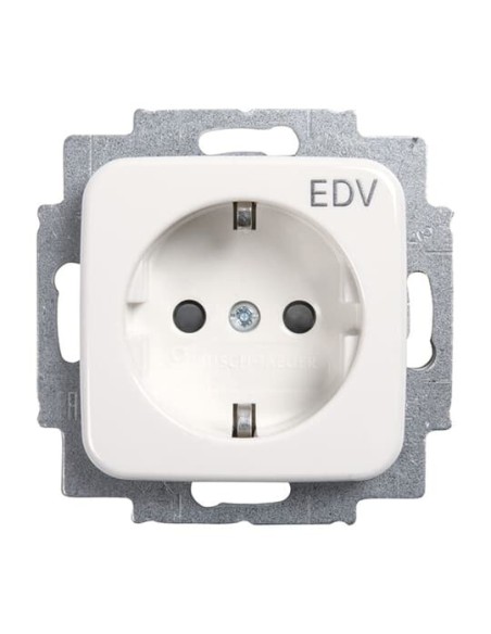 20 EUC DVKS-214^GNIAZDO SCHUKO Z NADRUKIEM „EDV” Z KLAPKĄ Z SZYBKOZŁĄCZAMI. Z UZIEMIENIEM  2P+E ZE ZWIĘKSZONĄ OCHRONĄ PRZED W