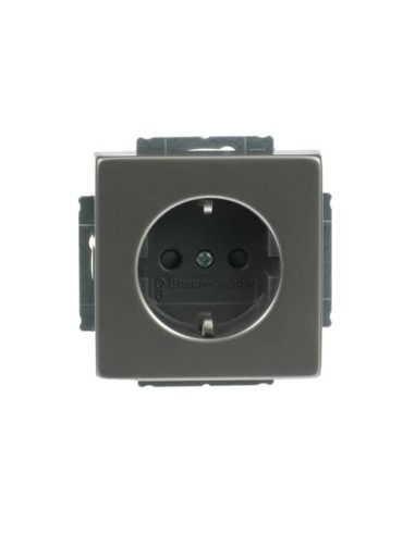 20 EUCKS-866-500^GNIAZDO SCHUKO Z PRZESŁONAMI Z SZYBKOZŁĄCZAMI. Z UZIEMIENIEM 2P+E. -PURE-STAL SZLACHETNA