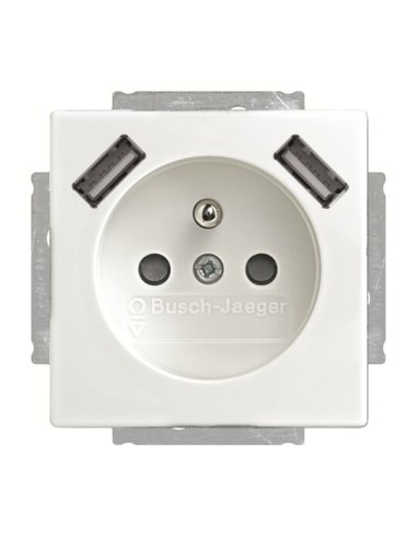 20 MUCB2USB-884-500^Gnazdo 230V z ładowarką 2x USB