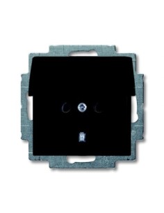 20 EUK-95-507^GNIAZDO SCHUKO Z KLAPKĄ BLOKADA KLAPKI W POZYCJI OTWARTEJ.  Basic55 czarny château