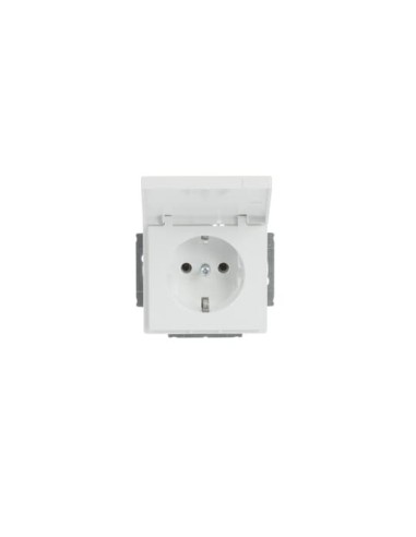 20 EUK-84-500^GNIAZDO SCHUKO Z KLAPKĄ BLOKADA KLAPKI W POZYCJI OTWARTEJ. -CARATSOLOAXCENTFUTURE-BIAŁY STUDYJNY