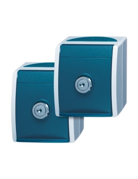 20 20 EWSL-53^ZESTAW DWÓCH GNIAZD SCHUKO Z 2 JEDNORODNYMI ZAMKAMI ZABEZPIECZAJĄCYMI W KLAPKACH I 2 JEDNORODNYMI KLUCZAMI. -OCEAN