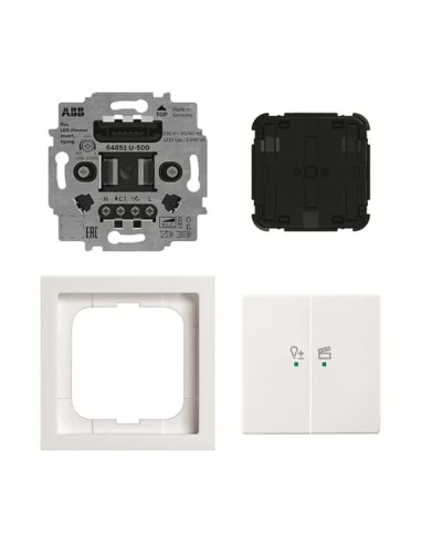 62851 UJ-84-WL-500  ABB-free@home flex WL  Komplet ściemniacza sensor 2-krotny wkładka flex 64851 U ramka i pokrywy  future line