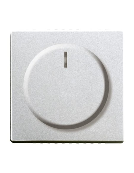 6540-83-102^POKRYWA Z POKRĘTŁEM I LAMPKĄ NEONOWĄ PODWYŻSZONA KONSTRUKCJA. DO ŚCIEMNIACZY BUSCH-DIMMER. -FUTURE-ALUMINIOWO SREBRN