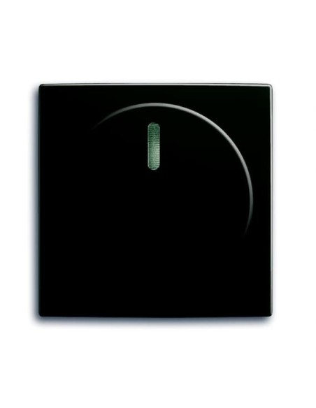 2115-95-507^POKRYWA Z POKRĘTŁEM I LAMPKĄ NEONOWĄ DO ŚCIEMNIACZY BUSCH-DIMMER.  Basic55 czarny château