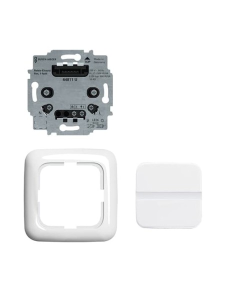 64765 UJ-214  ABB-flexTronics  Busch-Comfort switch kompletny czujnik ruchu z ramką 1x10A  Busch-Duro SI 214 biały alpejski