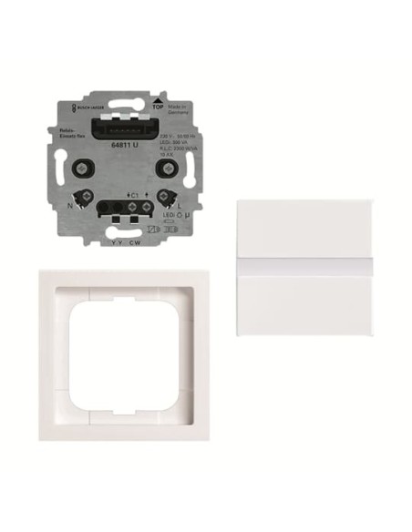 64765 UJ-84-500  ABB-flexTronics  Busch-Comfort switch kompletny czujnik ruchu z ramką 1x10A  future linear 84 biały studyjny