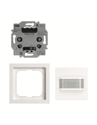 64761 UJ-84-500  ABB-flexTronics  kompletny czujnik ruchu basic z ramką 1x10A  future linear 84 biały studyjny