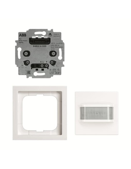 64761 UJ-84-500  ABB-flexTronics  kompletny czujnik ruchu basic z ramką 1x10A  future linear 84 biały studyjny